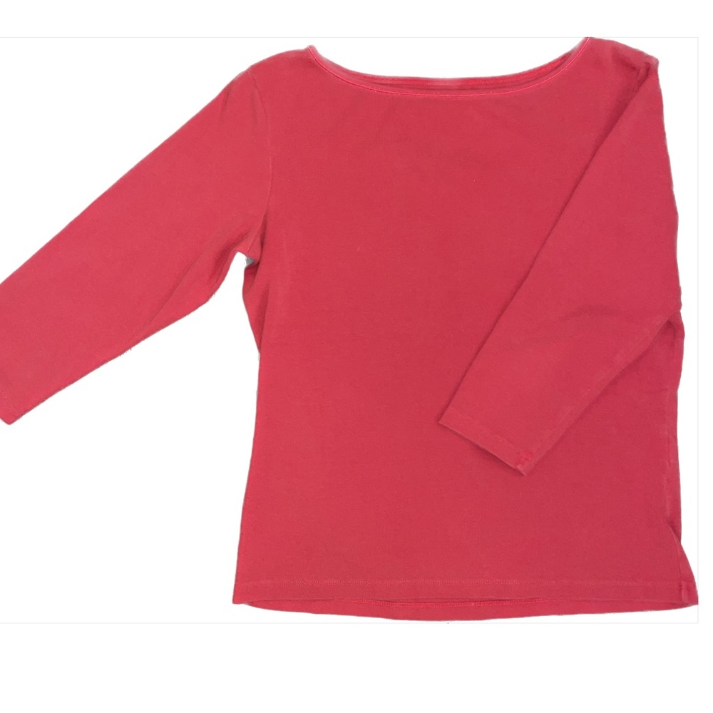 90s red quarter sleeve top 🤩